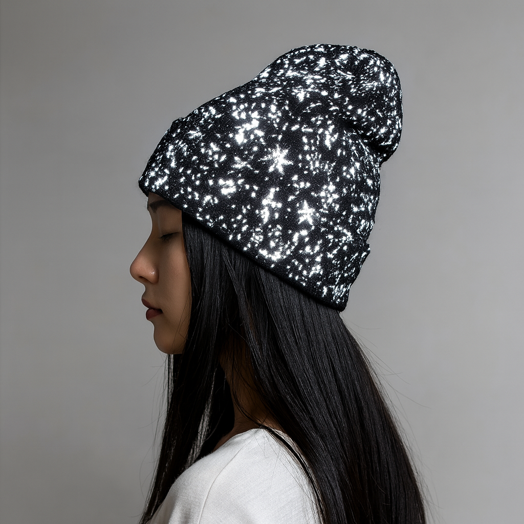 Bonnet Tressé Réfléchissant – Trynitie™ ▪︎ Style élégant & reflets scintillants ✨